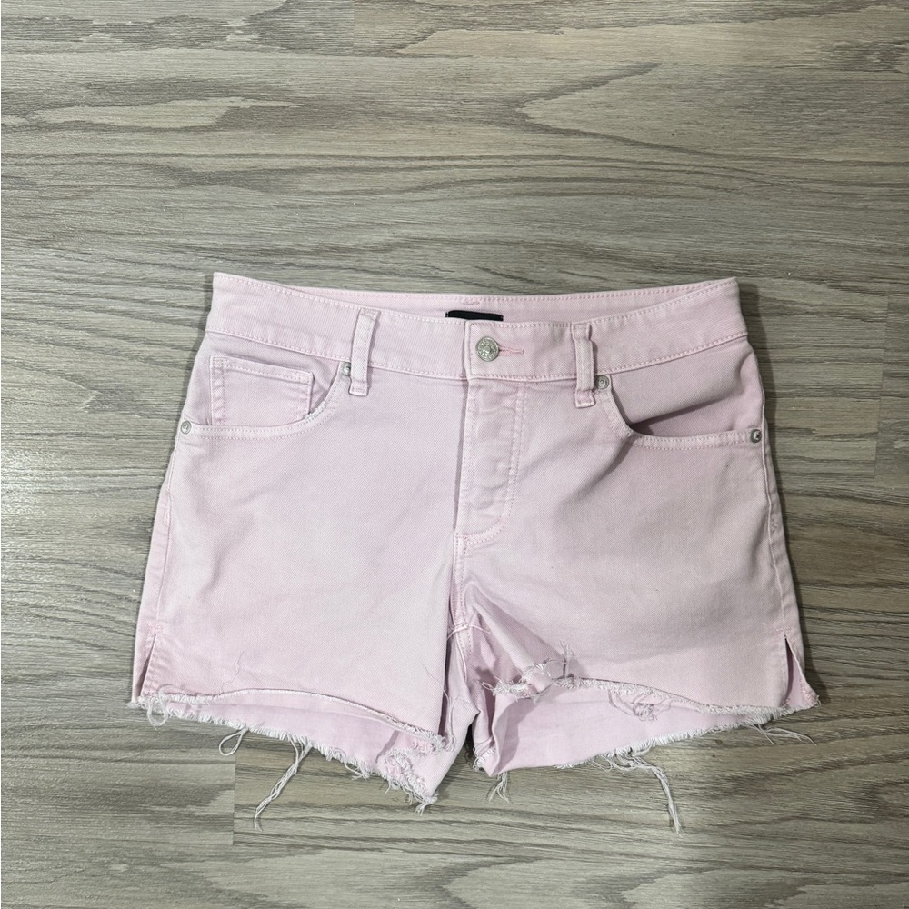 Light Pink Express Boyfriend Midi Mid Rise Shorts Woman’s Size 4